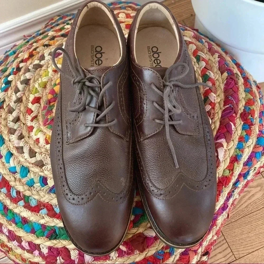 Abeo biosystem Niles brown leather  shoes